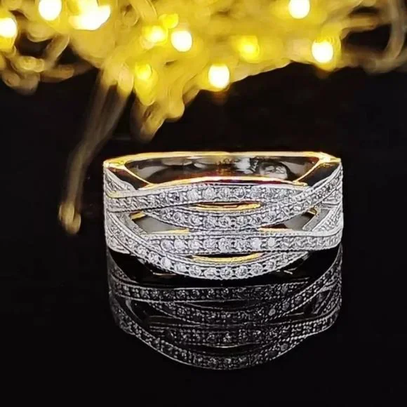 NEW ETERNITY 925 STERLING SILVER RING, BEAUTIFUL RING, SHINY RING. - Picture 4 of 4